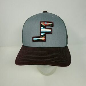 Lane Frost Rawhide Hats Cap Gray Burgundy Mesh Embroidered LF Logo Snapback